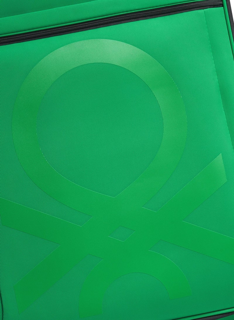 UNITED COLORS OF BENETTON Color Block 81 Cm 4-Double Wheeled Softside Expandable Check-In Luggage Trolley Case - Green - Image 5